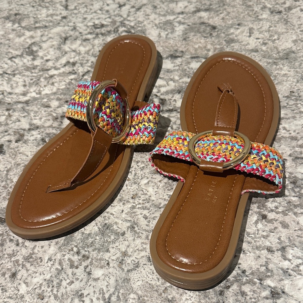 Multicolor Woven Sandals